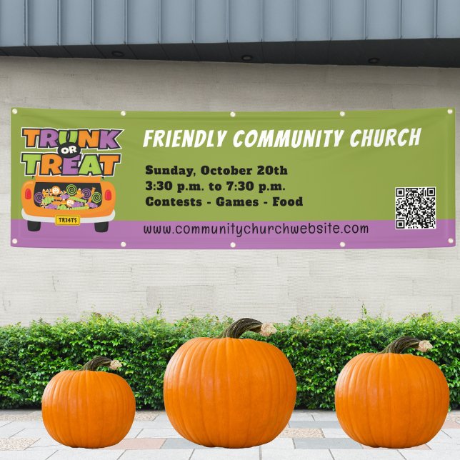 Lona Banner de maletero o traba Halloween (Trunk or Treat Banner)