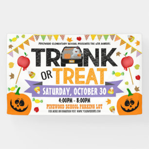 Lona Banner de maletero o traba Halloween