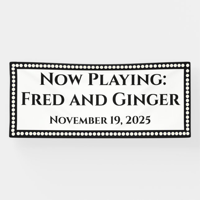 Lona Banner de Marquee Boda (Horizontal)