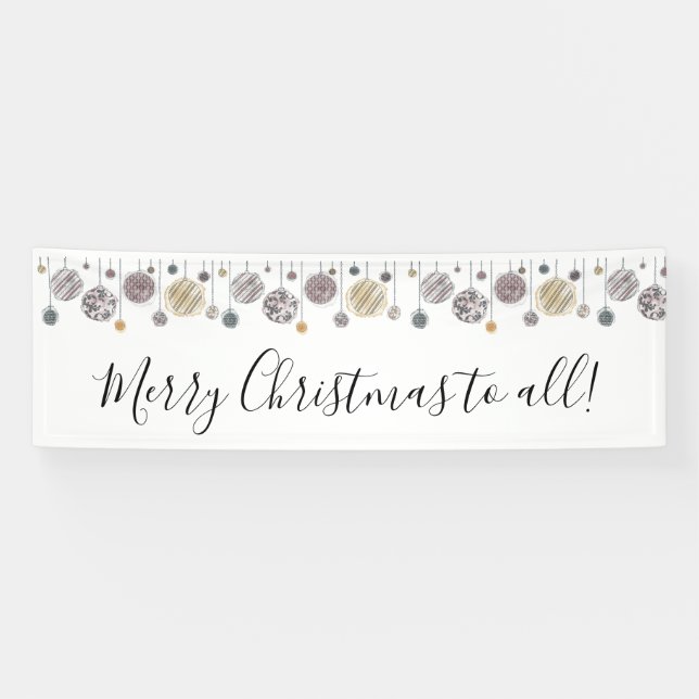 Lona Banner de Navidades de color de agua (Horizontal)