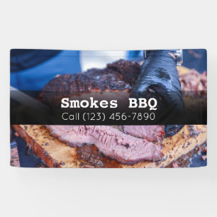 Lona Banner de negocios a la parrilla ahumado en restau