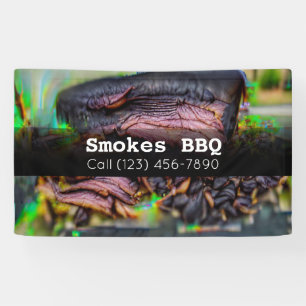 Lona Banner de negocios a la parrilla ahumado en restau