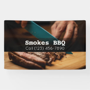 Lona Banner de negocios a la parrilla ahumado en restau