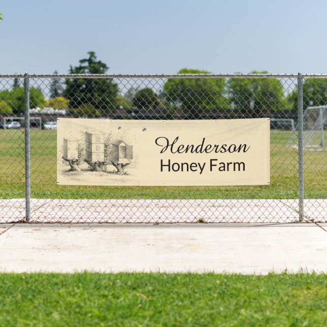 Lona Banner de negocios de miel de abeja y miel de abej (In situ)