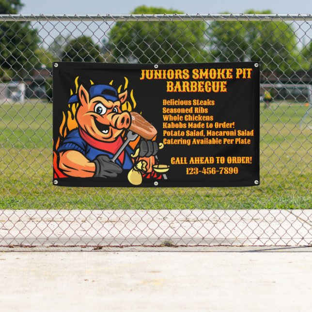 Lona Banner de negocios móvil para fumadores de parrill (In situ)