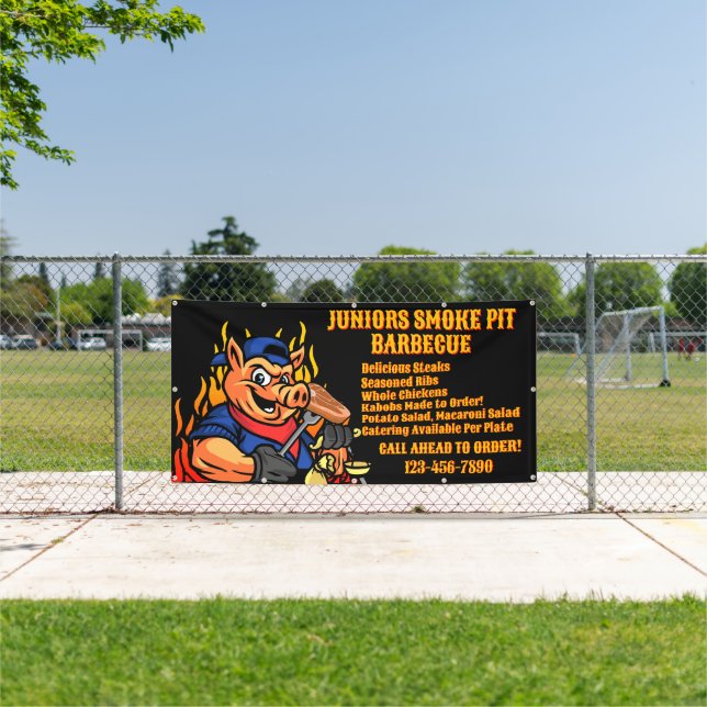 Lona Banner de negocios móvil para fumadores de parrill (in situ)