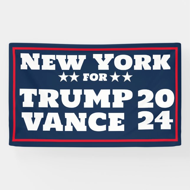 Lona Banner de New York para Trump Vance 2024 (Horizontal)