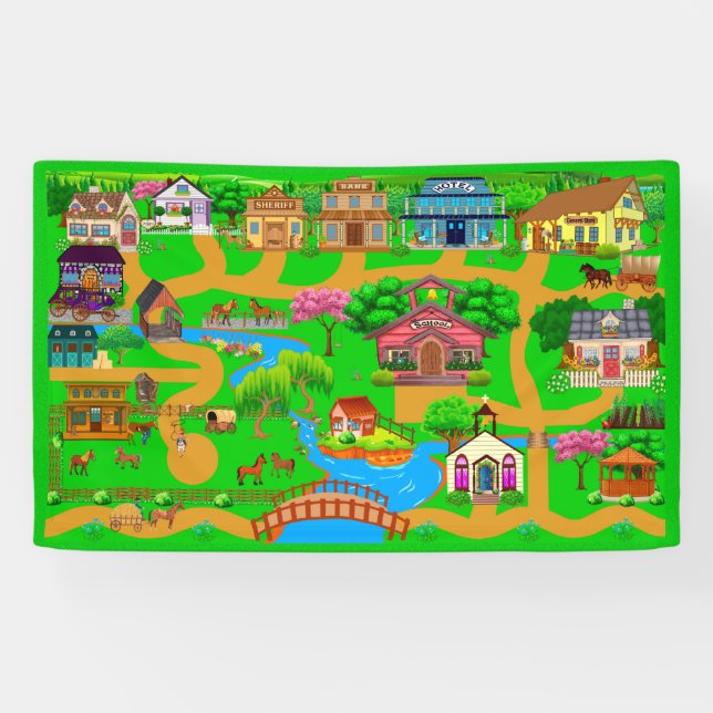 Lona Banner de Old Town for Play 3x5 (Horizontal)