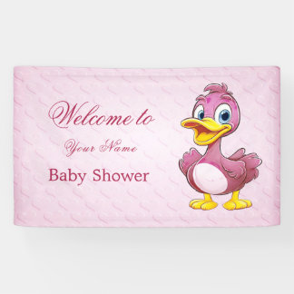 Lona Banner de pato rosado