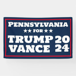 Lona Banner de Pennsylvania para Trump Vance 2024