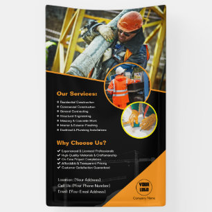 Lona Banner de Personalizado de empresa de construcción