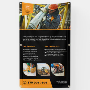 Lona Banner de Personalizado de empresa de construcción