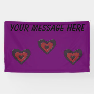Lona Banner de Personalizado del corazón del amor de fu