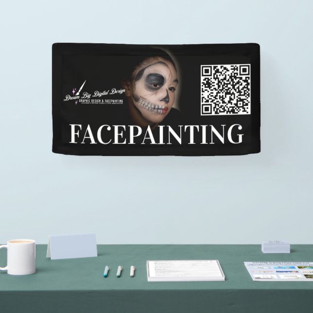 Lona Banner de pintura facial para negocios de eventos  (Feria)