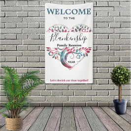 Lona Banner de plantilla de reunión de familia de árbol