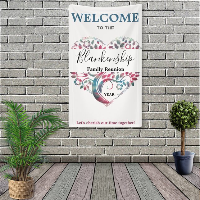 Lona Banner de plantilla de reunión de familia de árbol (Subido por el creador)