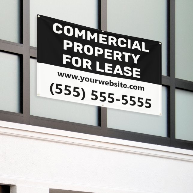 Lona Banner de Propiedad Comercial en Arrendamiento (Edificio exterior)