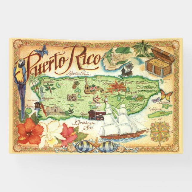 Lona Banner de Puerto Rico (Horizontal)