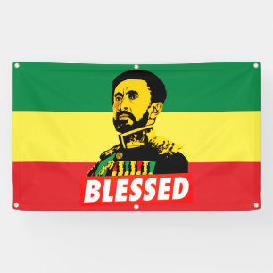 Lona Banner de raíces de Jah Rastafari Haile Selassie