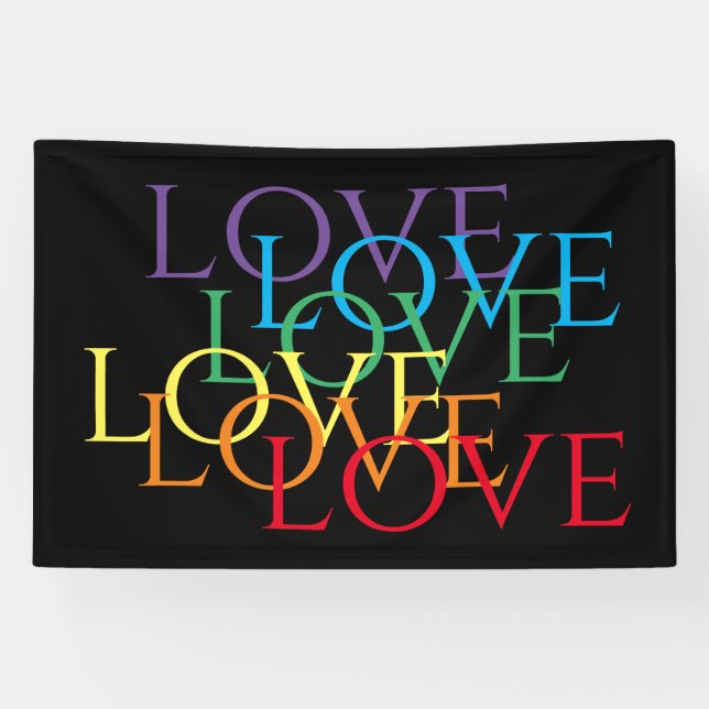 Lona Banner de RAINBOW LOVE II 4x6 (Horizontal)