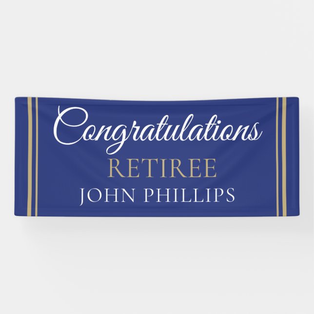 Lona Banner de RETIREMENT personalizado (Horizontal)