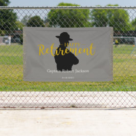 Lona Banner de retiro de tropas de estado negro y gris