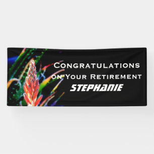 Lona Banner de retiro JUMBO Aloe de flores exóticas