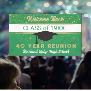 Lona Banner de Reunión de 40 años de clase