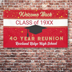 Lona Banner de Reunión de 40 años de clase