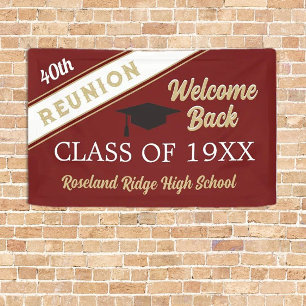Lona Banner de reunión de clase reversa de bienvenida
