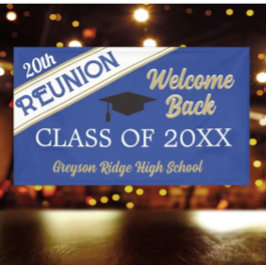 Lona Banner de reunión de clase reversa de bienvenida