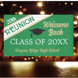 Lona Banner de reunión de clase reversa de bienvenida