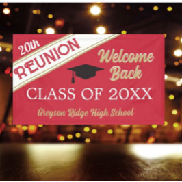 Lona Banner de reunión de clase reversa de bienvenida