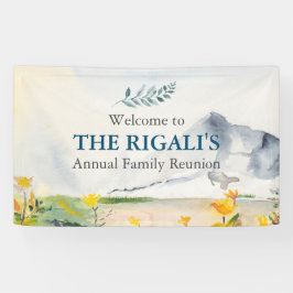 Lona Banner de Reunión de la Familia Temática de la Mon