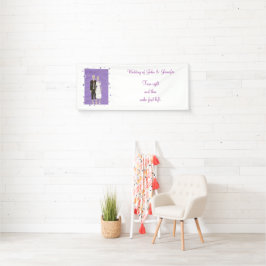 Lona Banner de Rótulo de Boda Cute Skeleton Couple Hall