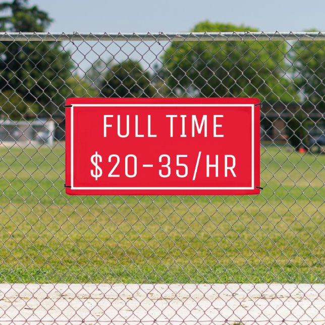 Lona Banner de Rótulo de contratación de Red Now (in situ)