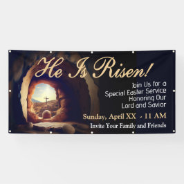 Lona Banner de servicio de domingo de Pascua