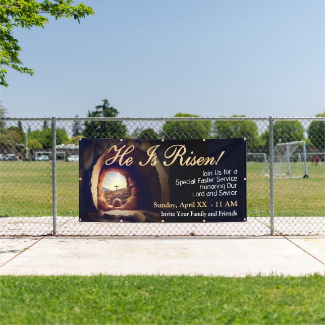 Lona Banner de servicio de domingo de Pascua (in situ)
