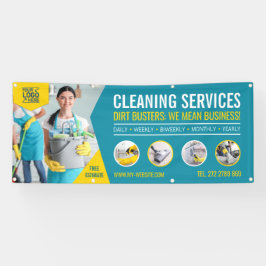 Lona Banner de servicios de limpieza profesional
