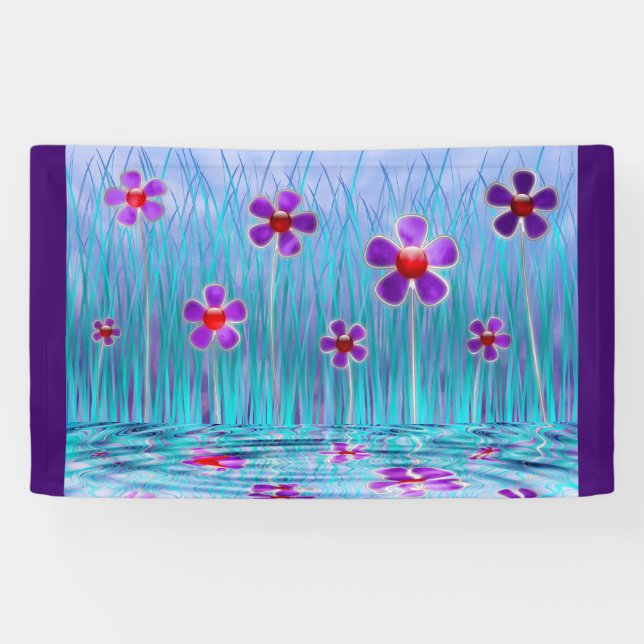 Lona Banner de Shy Daisies (Horizontal)