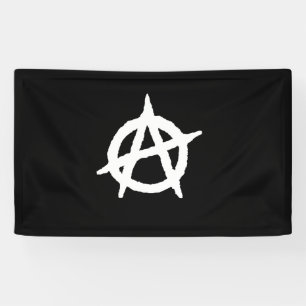Lona Banner de símbolo de anarquismo