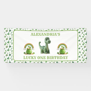 Lona Banner de St Patricks Lucky One Dinosaur
