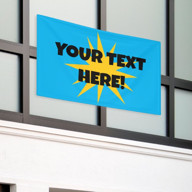 Lona Banner de Starburst de texto de personalizado (Edificio exterior)