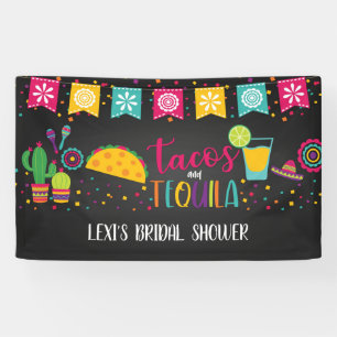 Lona Banner de Tacos y Tequila - Negro