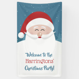 Lona Banner de texto de Cute Santa personalizado