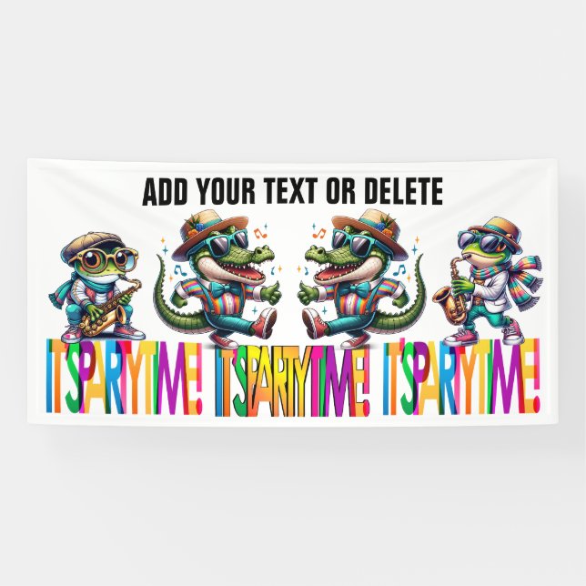 LONA BANNER DE TIEMPO FIESTA (Horizontal)