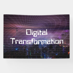Lona Banner de transformación digital para empresas