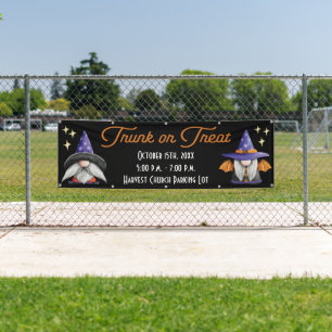 Lona Banner de trompa o truco de gnomos pequeños