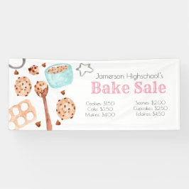 Lona Banner de venta de pasteles de escuela de galletas