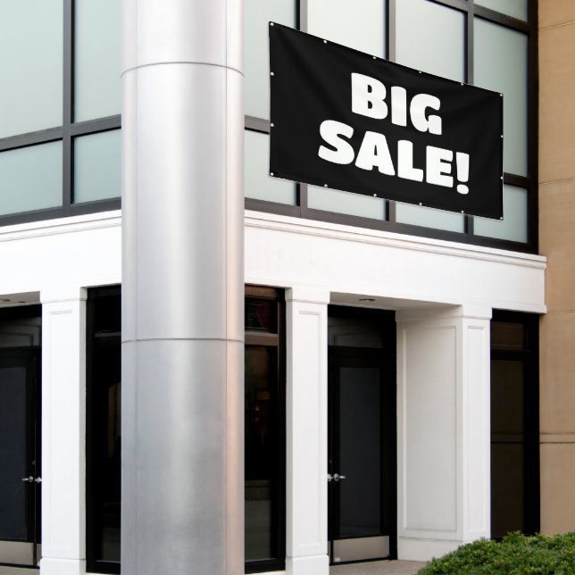 Lona Banner de venta de personalizado negro (Edificio exterior)